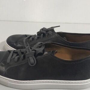 Men's Magnanni Black Leather Sneakers 22000 Size 12M